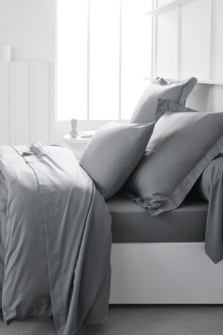 Taie d'oreiller en coton Today Essential - 57 fils/cm² - Gris