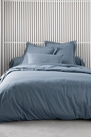 Taie d'oreiller en coton Today Essential - 57 fils/cm² - Bleu