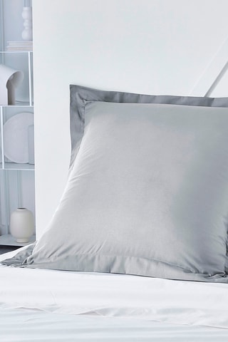 Taie d'oreiller en percale de coton 78 fils/cm Prestige - Acier