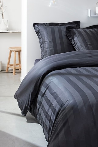 Taie d'oreiller en satin de coton 98 fils/cm Prestige - Gris foncé