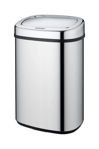 Caixote do lixo automático em aço inoxidável - 80 l