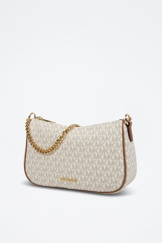 Leren Schoudertas Carmela - Beige en Taupe