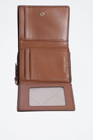 Portefeuille Empire Small Trifold Zip Around - Bruin 