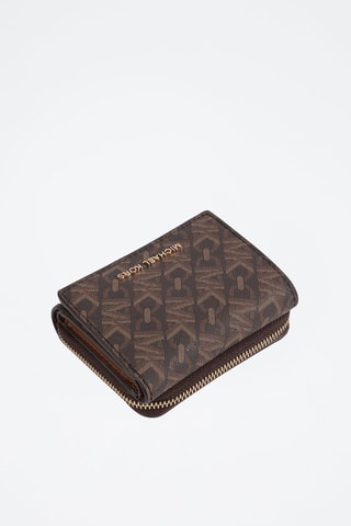 Portefeuille Empire Small Trifold Zip Around - Bruin 