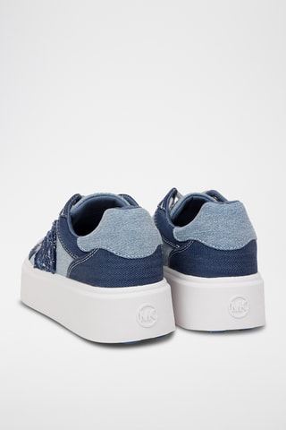 Platform Denim Sneakers - Lichtblauw