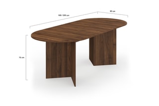 Table extensible Gabin - 160/200 x 75 x 90 cm