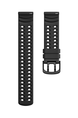 Silconen Horlogeband - Zwart - 22 mm