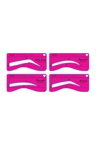 4 estampilhas para sobrancelhas Brown Stencil Book - Thin Brow