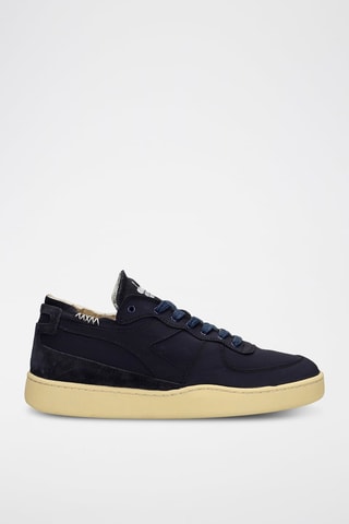 Sapatilhas em couro Row Cut Softech - Azul-marinho