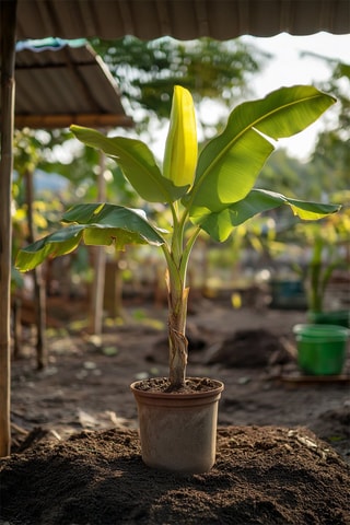 Bananeira Musa Basjoo XL - Altura da entrega 55-70 cm