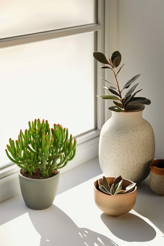 2 árvores de jade Crassula ovata 'Gollum' - Altura entregue 20-25 cm