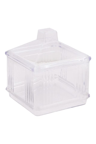 3 caixas de arrumação - 10 x 10 x 7 cm - Transparente
