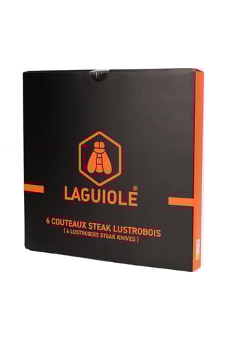6 facas para carne em aço inoxidável 3CR13 - 22,3 cm