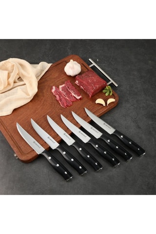 6 facas para bife em aço inoxidável Gleam - 22 cm