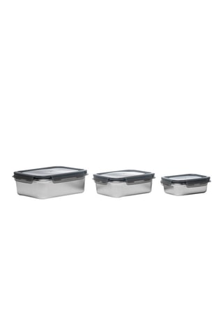 3 boîtes de conservation en acier inoxydable - 650/1300/2250 ml