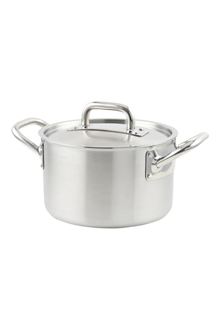 Panela em aço inoxidável Triplex - 28 x 17 cm - 10 l