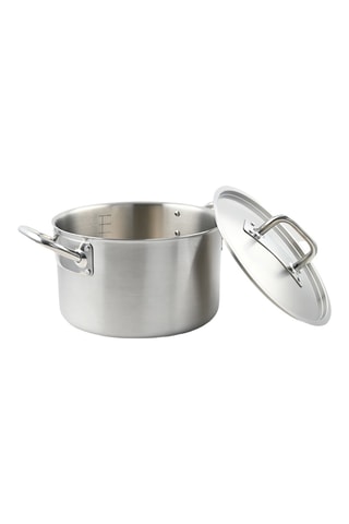 Panela em aço inoxidável Triplex - 28 x 17 cm - 10 l