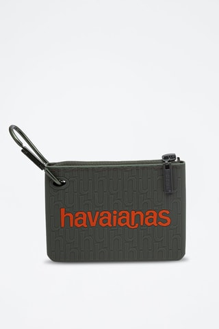 Clutch Wallet Logomania Carabiner - Donkergroen