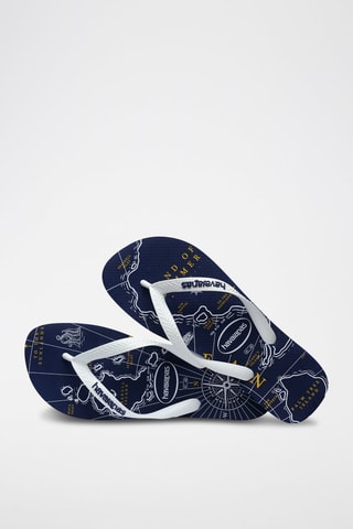 Slippers Marineblauw en Wit