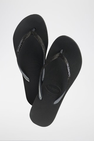 Platform Slippers - Zwart