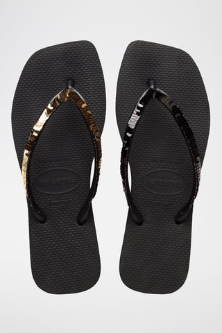 Slippers Square Magic Sequin - Zwart
