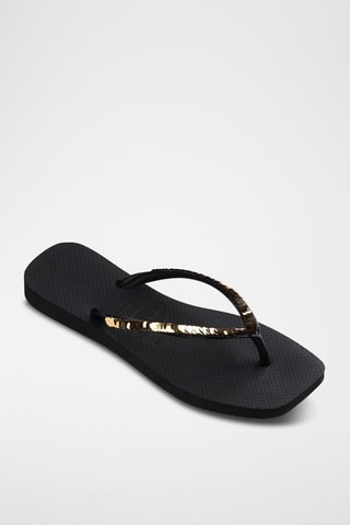 Slippers Square Magic Sequin - Zwart