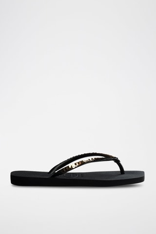 Slippers Square Magic Sequin - Zwart