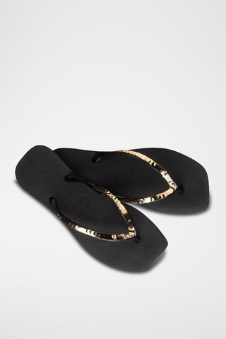 Slippers Square Magic Sequin - Zwart