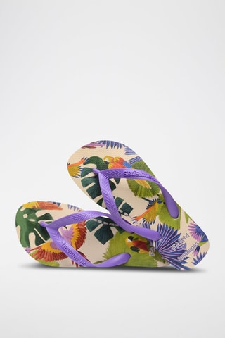Slippers Top Farm Passaros - Paars en Groen