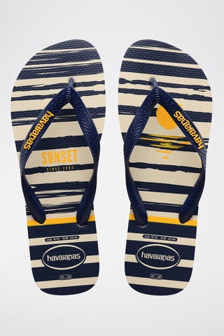 Slippers Marineblauw en Beige