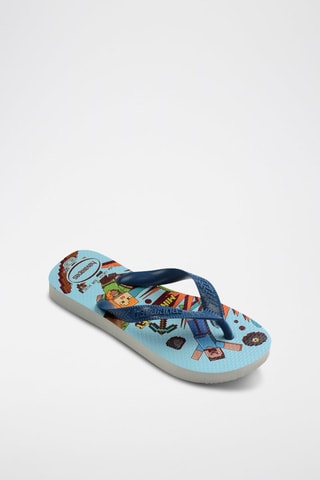 Slippers Minecraft Blauw en Groen