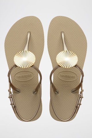 Sandalen - Beige en Goudkleurig