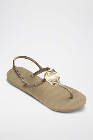 Sandalen - Beige en Goudkleurig