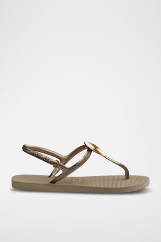 Sandalen - Beige en Goudkleurig