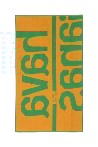 Serviette de toilette  - Vert et orange