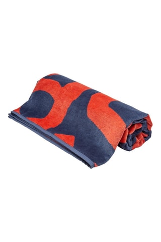 Strandlaken Logo Towel XL - Rood en marineblauw - 200 x 100 cm