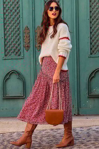 Jupe longue - Rouge