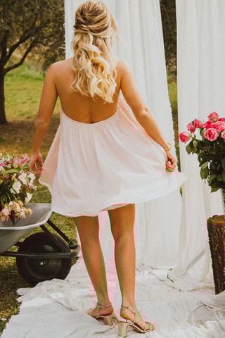 Robe courte - Rose pâle