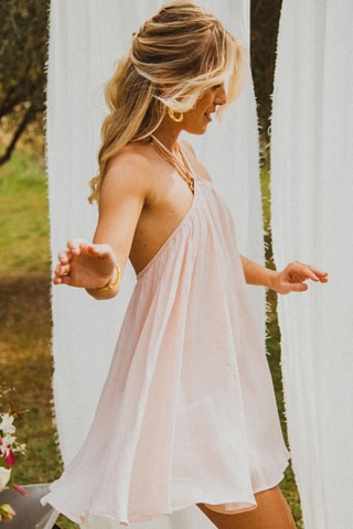 Robe courte - Rose pâle