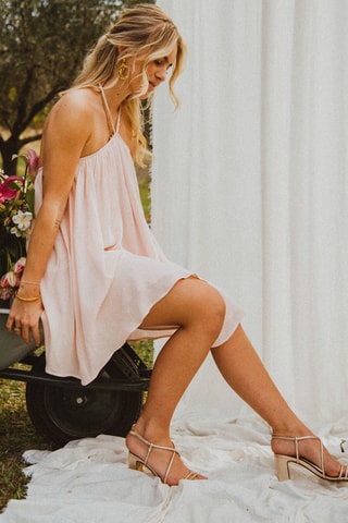 Robe courte - Rose pâle