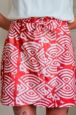 Jupe portefeuille - Rouge