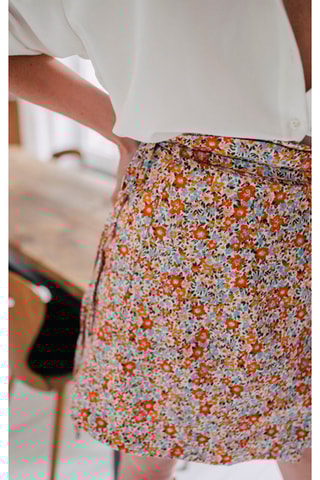 Jupe portefeuille - Orange