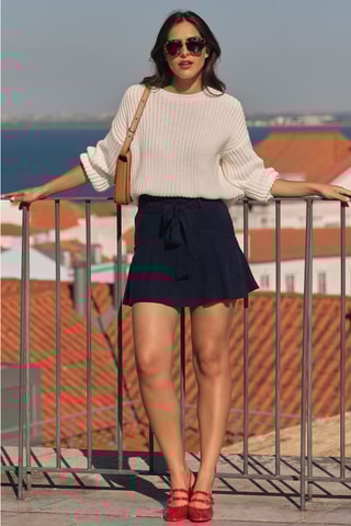 Jupe-short - Bleu marine