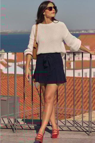 Jupe-short - Bleu marine