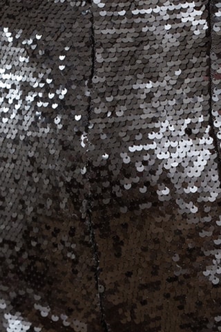 Short droit à sequins - Noir