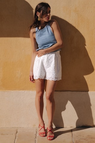 Short droit - Blanc