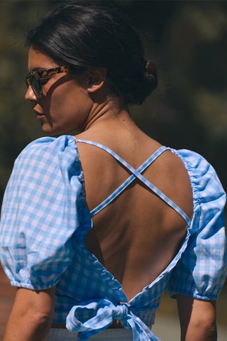 Crop top - Bleu
