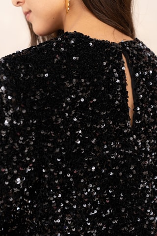 Blouse à sequins - Noir