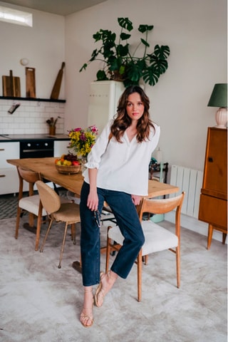 Blouse regular - Blanc