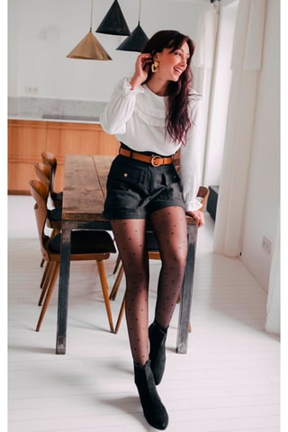 Blouse volantée - Écru